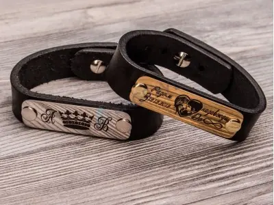 Шкіряний браслет з табличкою Шкіряний браслет з табличкою