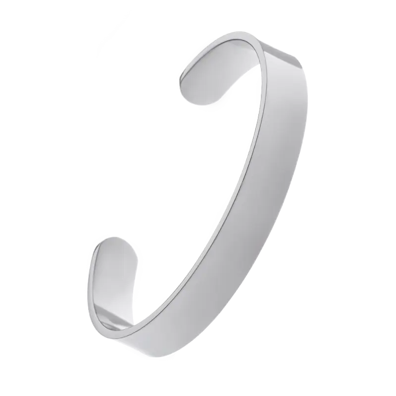 Сталевий браслет вигнутий 8мм