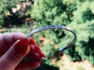 Сталевий браслет вигнутий 4мм