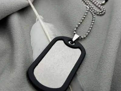 Армійський жетон з гравіюванням