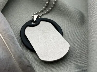 Армійський жетон з гравіюванням