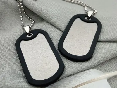 Армійський жетон з гравіюванням