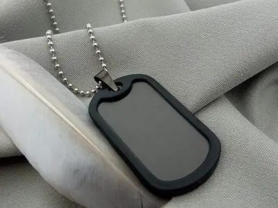 Армійський жетон з гравіюванням