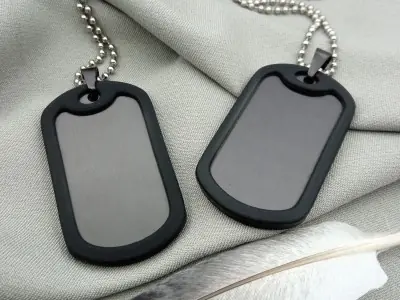 Армійський жетон з гравіюванням