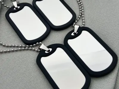 Армійський жетон з гравіюванням