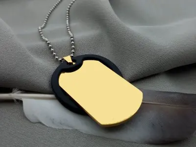 Армійський жетон з гравіюванням