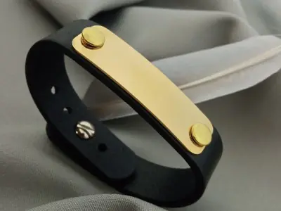 Шкіряний браслет з табличкою Шкіряний браслет з табличкою