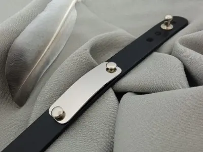 Шкіряний браслет з табличкою Шкіряний браслет з табличкою