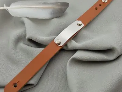 Шкіряний браслет з табличкою Шкіряний браслет з табличкою