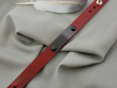 Шкіряний браслет з табличкою Шкіряний браслет з табличкою