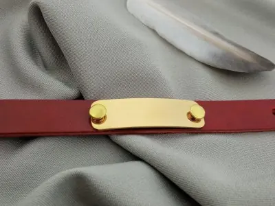 Шкіряний браслет з табличкою Шкіряний браслет з табличкою