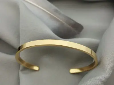 Сталевий браслет вигнутий 4мм