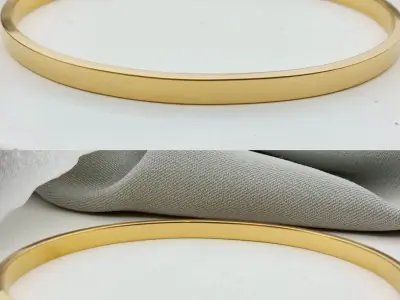 Сталевий браслет вигнутий 4мм