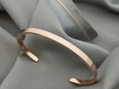 Сталевий браслет вигнутий 4мм