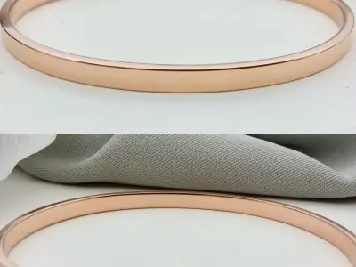 Сталевий браслет вигнутий 4мм