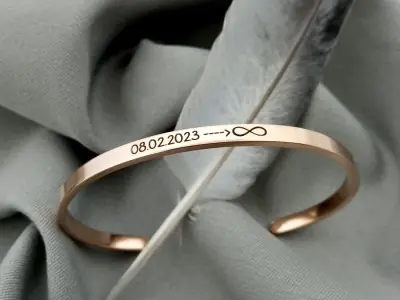 Сталевий браслет вигнутий 4мм