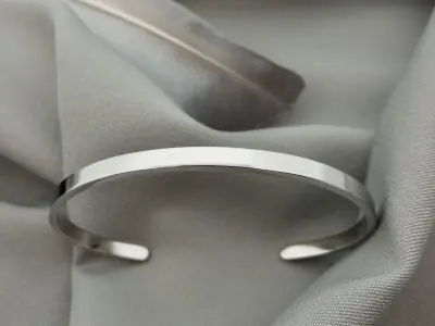 Сталевий браслет вигнутий 4мм