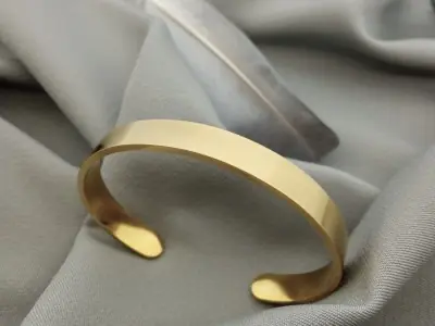 Сталевий браслет вигнутий 8мм