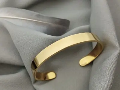 Сталевий браслет вигнутий 8мм