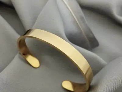 Сталевий браслет вигнутий 8мм