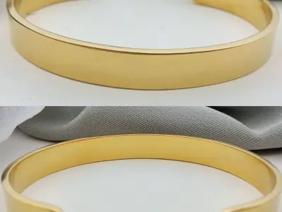 Сталевий браслет вигнутий 8мм