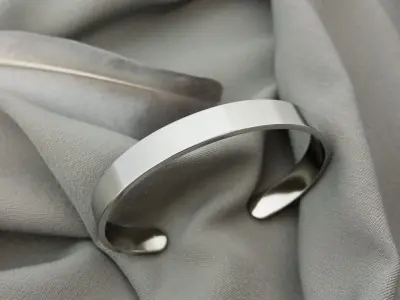 Сталевий браслет вигнутий 8мм