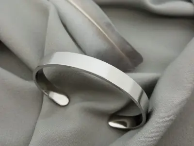 Сталевий браслет вигнутий 8мм