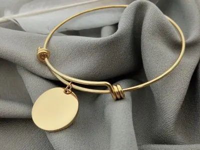 Сталевий браслет з кружечком Сталевий браслет з кружечком