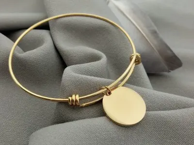 Сталевий браслет з кружечком Сталевий браслет з кружечком