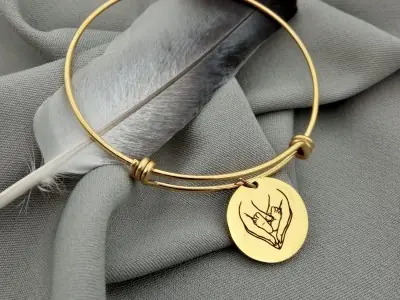 Сталевий браслет з кружечком Сталевий браслет з кружечком